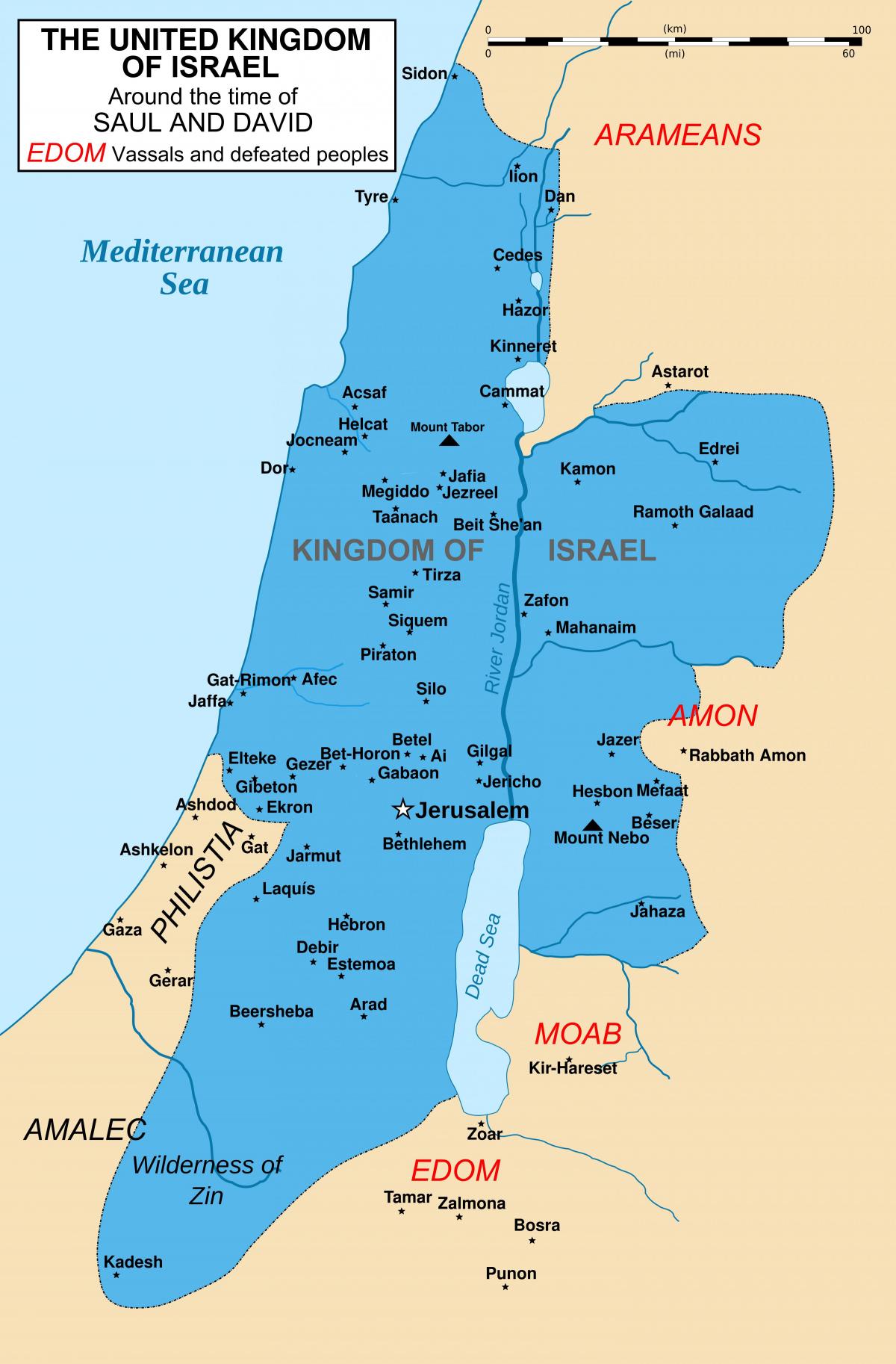 Historyczna mapa Izraela