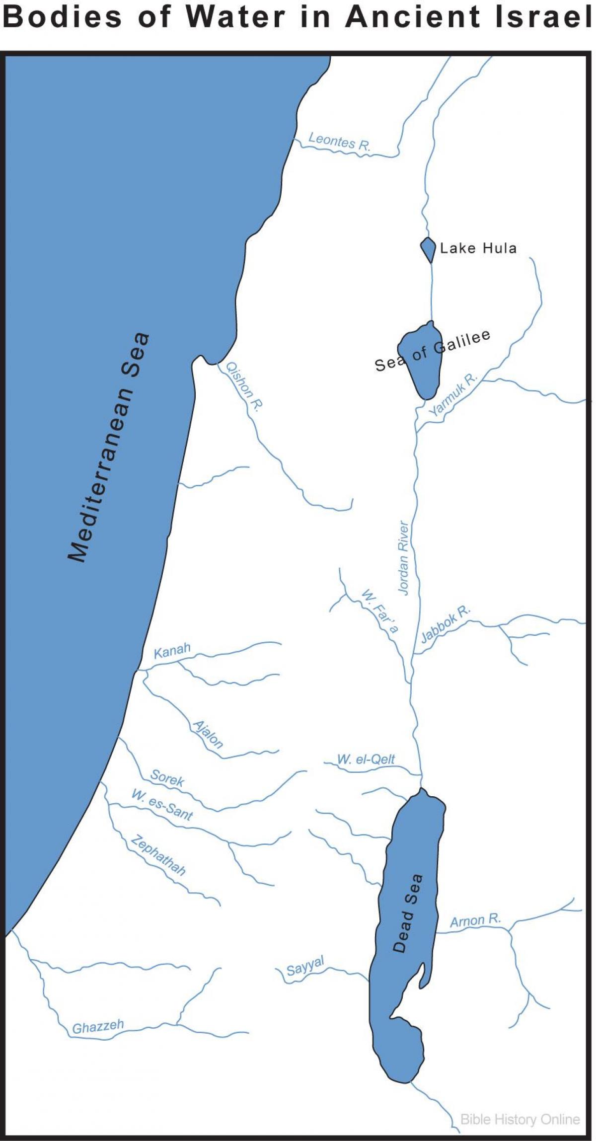 Rzeki na mapie Izraela
