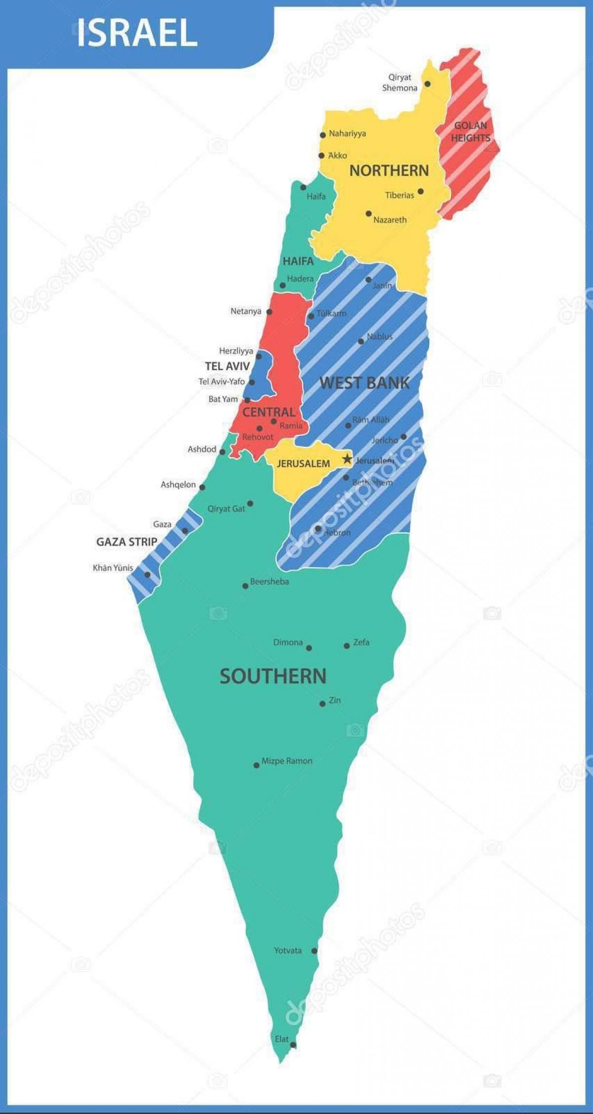 Mapa państwa Izrael