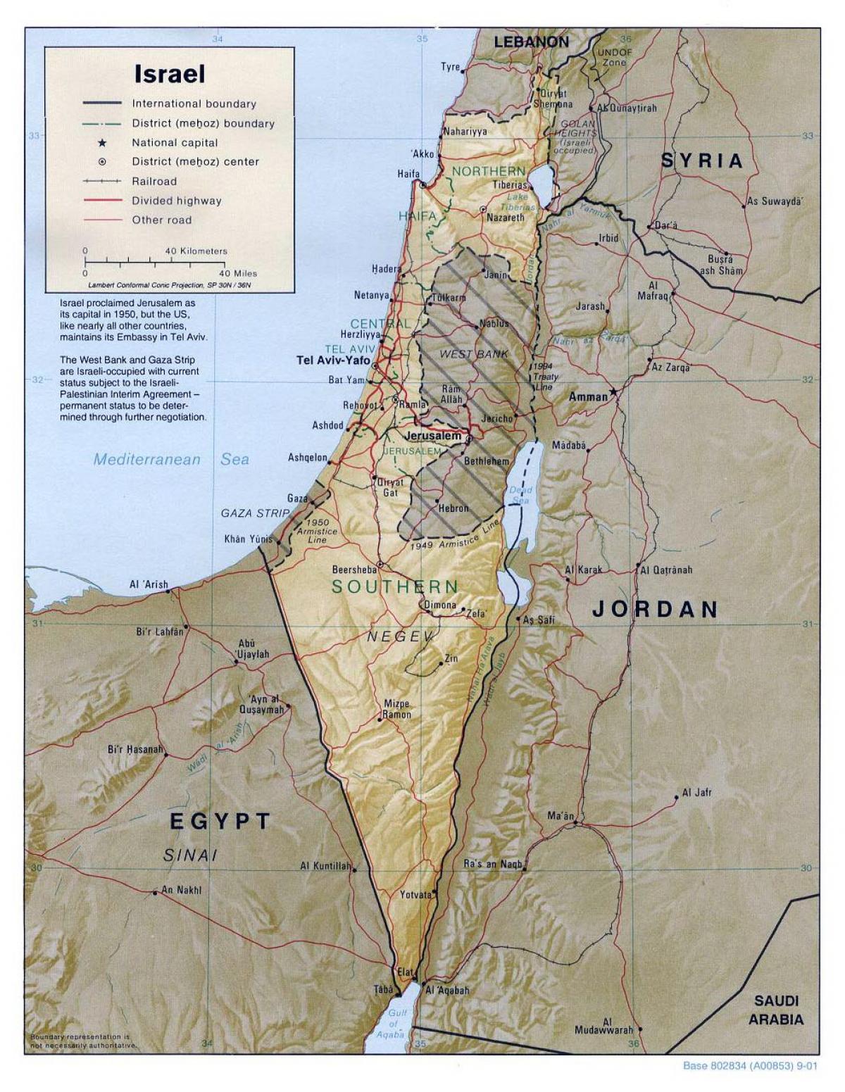 Mapa miasta Izrael